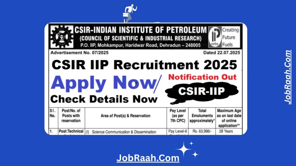 CSIR IIP Recruitment 2025