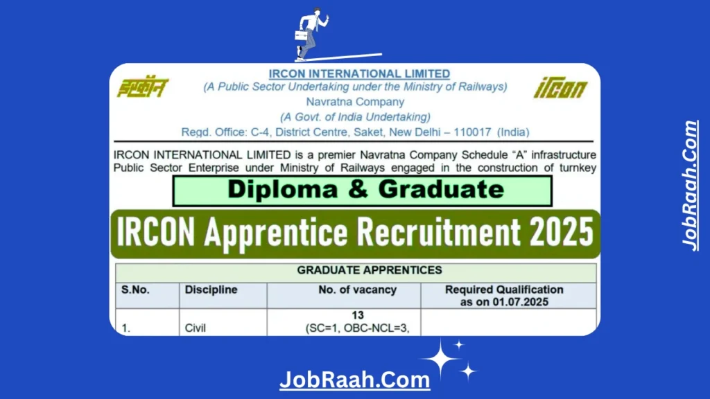 IRCON International Limited Apprentices Recruitment 2025