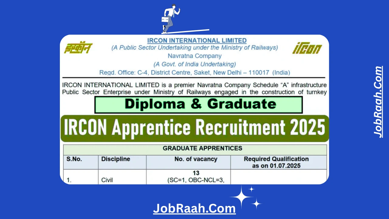 IRCON International Limited Apprentices Recruitment 2025