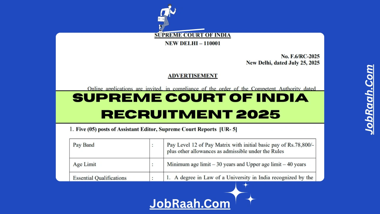 Supreme Court Recruitment 2025
