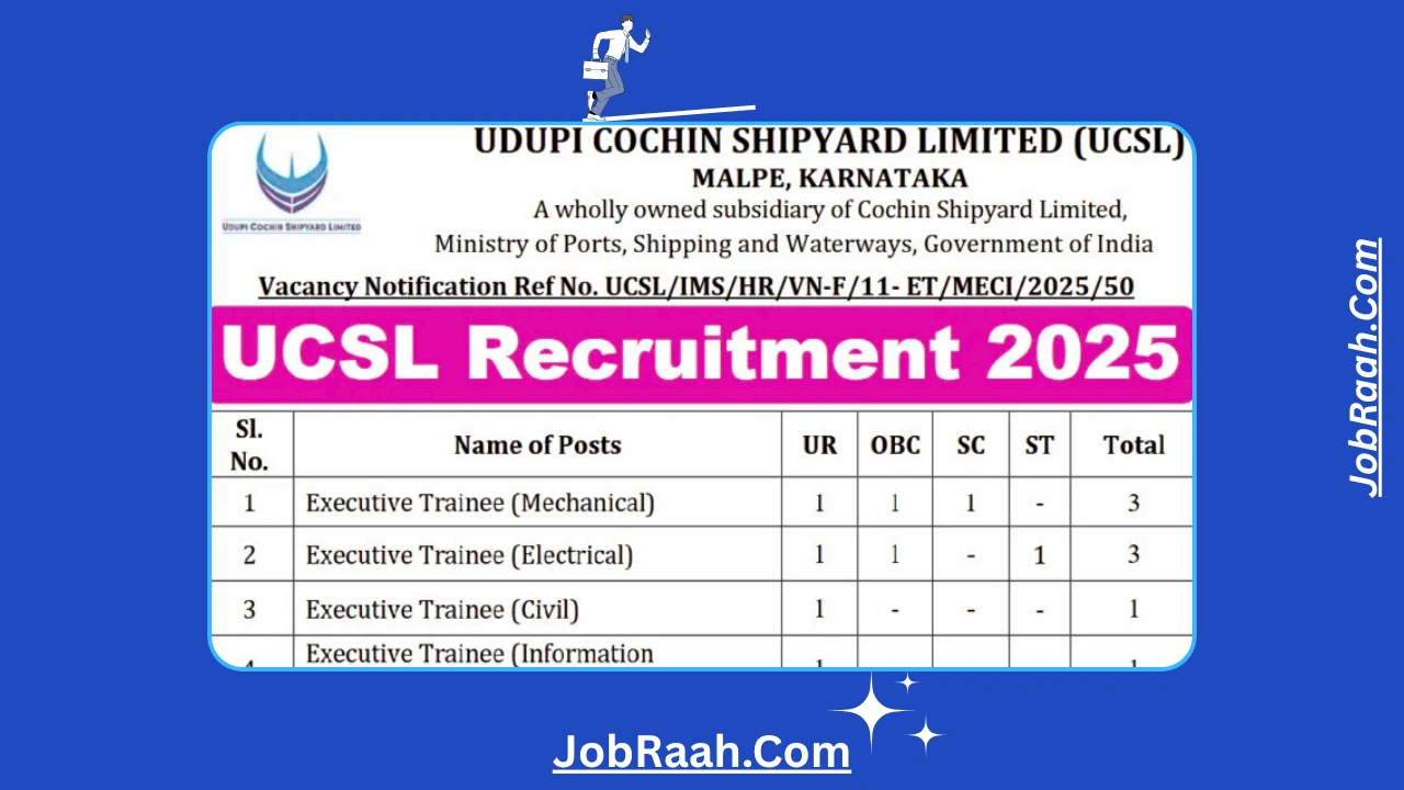UCSL Recruitment 2025